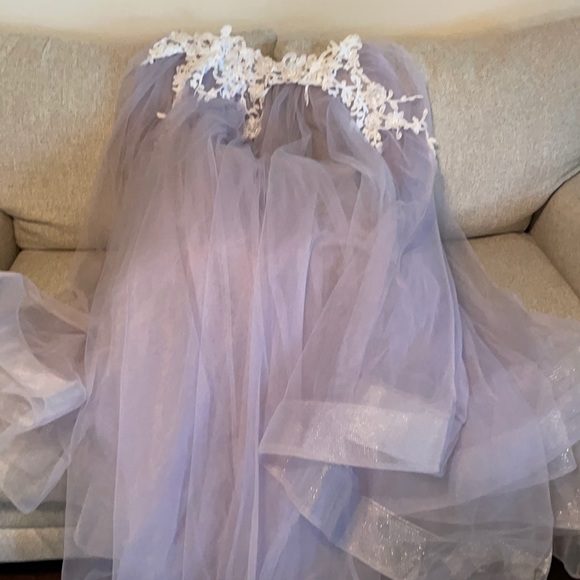 Prom dress from WhatchamaCallit with a lilac detachable train. Only worn once. - Picture 4 of 12